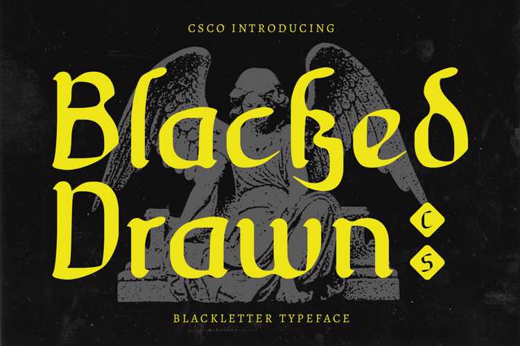 Preview of CS Blacked Drawn Font