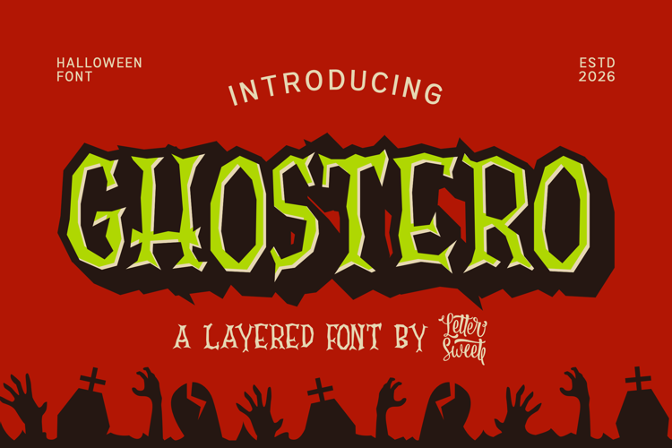Preview of Ghostero Font