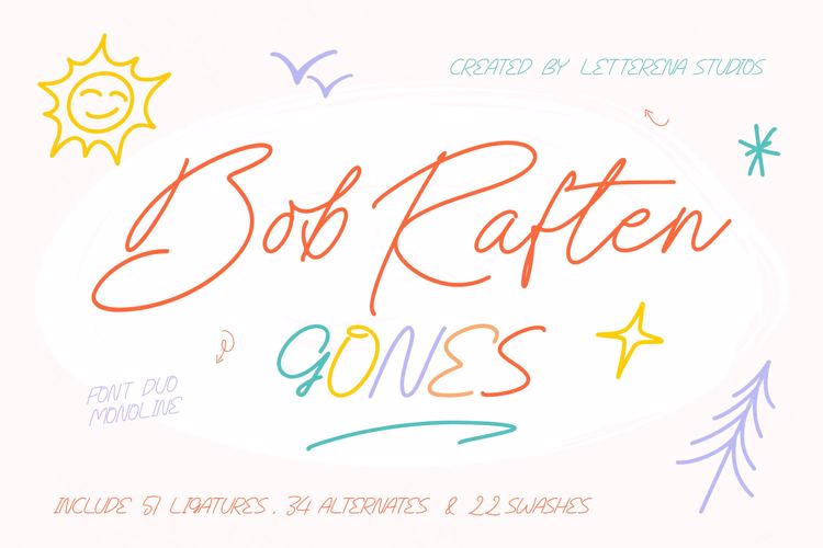 Preview of Bob Raften Gones Font