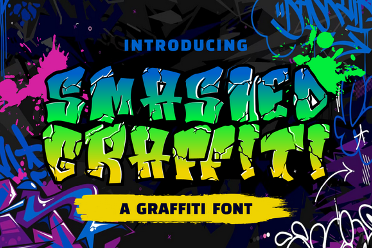 Preview of Smashed Graffiti Font