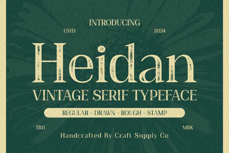 Heidan Vintage Stamp Font