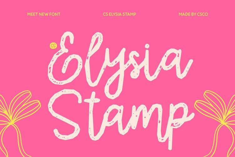 Preview of CS Elysia Stamp Font