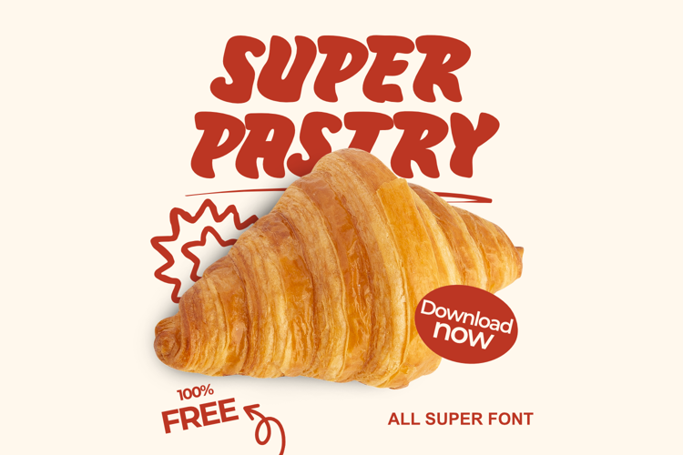 Super Pastry Font