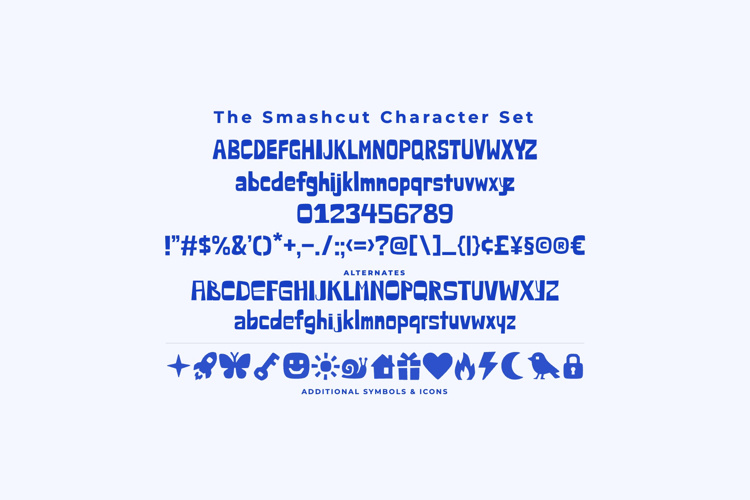 Preview of Smashcut Font