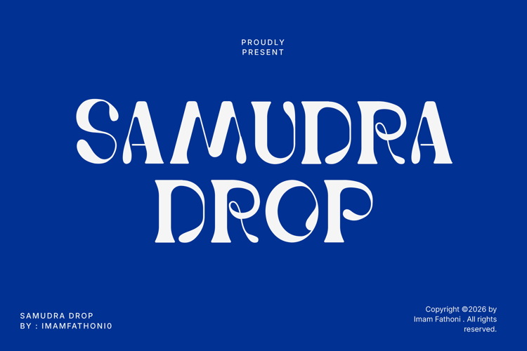 Preview of Samudra Drop Font