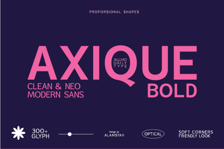 Preview of Axique Bold Font