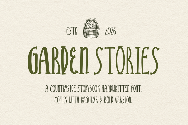 Preview of Garden Stories Font