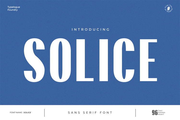Preview of Solice Font