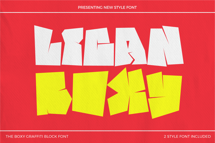 Preview of Lican Boxy Font