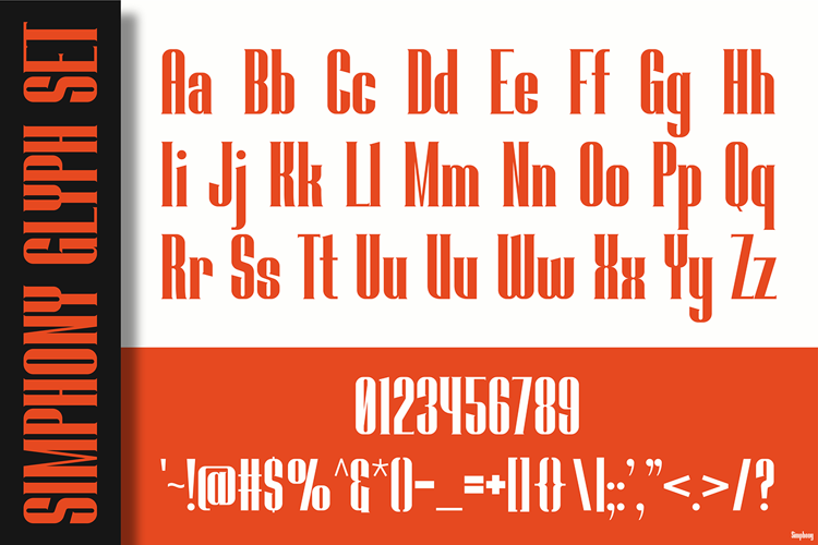 Preview of Simphony Font