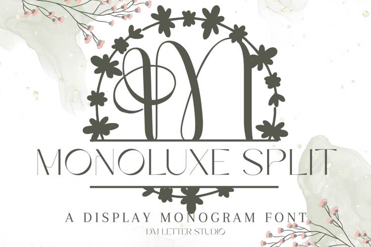 Preview of Monoluxe S Plit Monogram Font