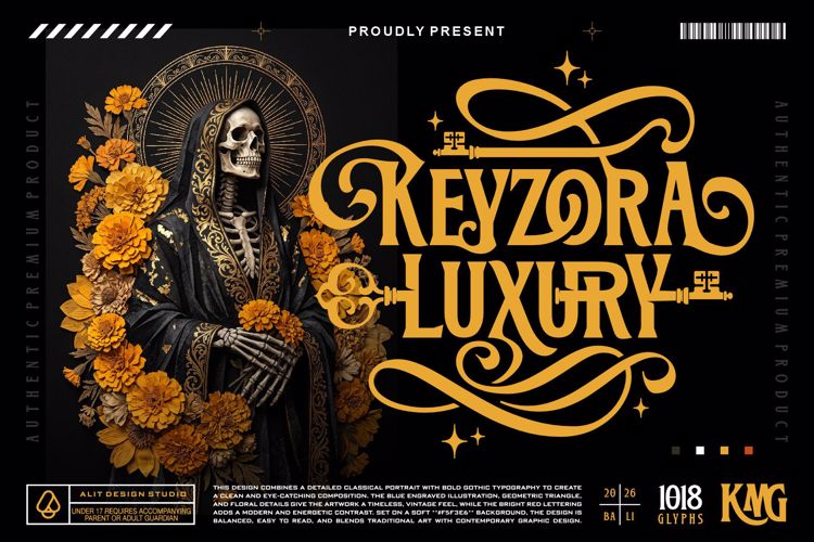 Preview of Keyzora Luxury Font