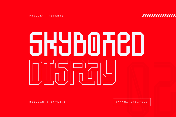 Preview of Sky Boxed Display Font