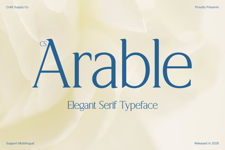 Preview of CS Arable Font