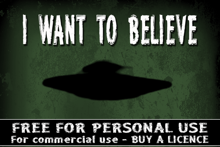 CF I want to believe Comp Font