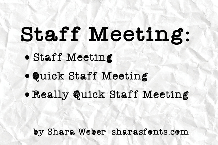 Staff Meeting Font