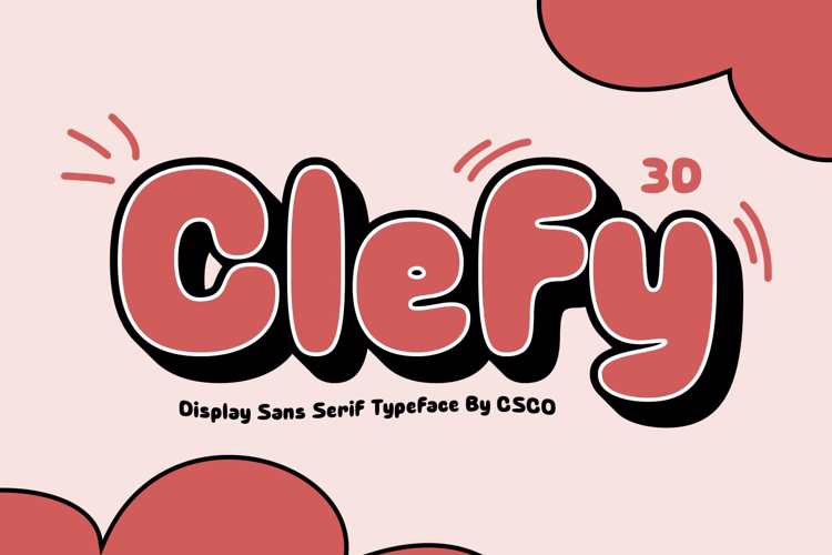 Clefy Extrude 3D Font