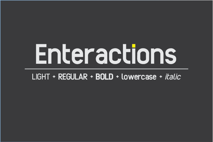 Enteractions Font