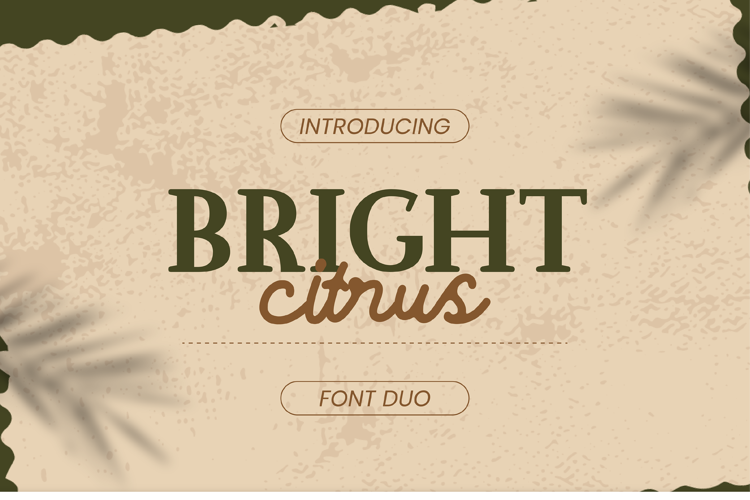 Preview of Bright Citrus Serif Font