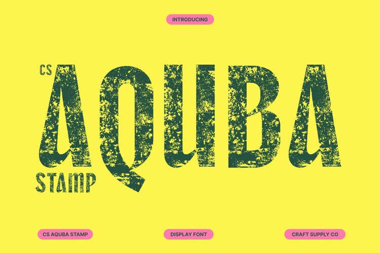 Preview of CS Aquba Stamp Font