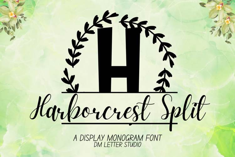 Preview of Harborcrest Split Monogram Font