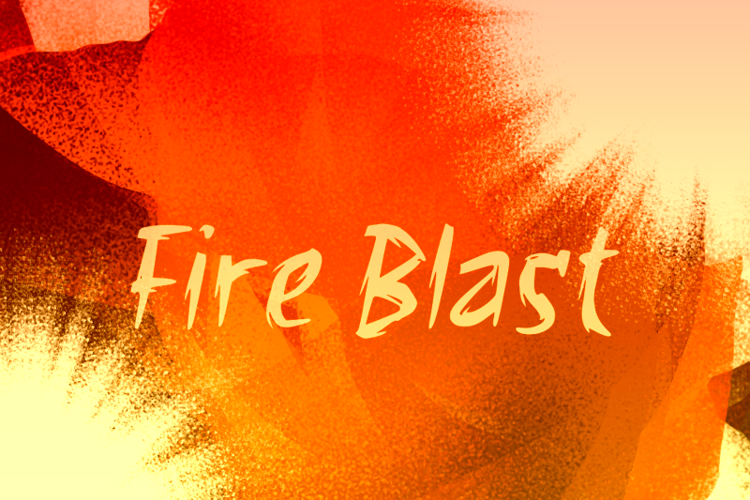 f Fire Blast Font