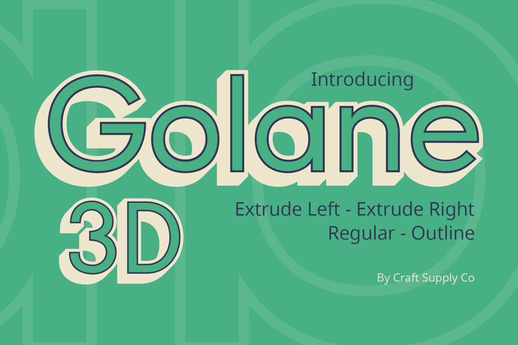 Golane 3D Font