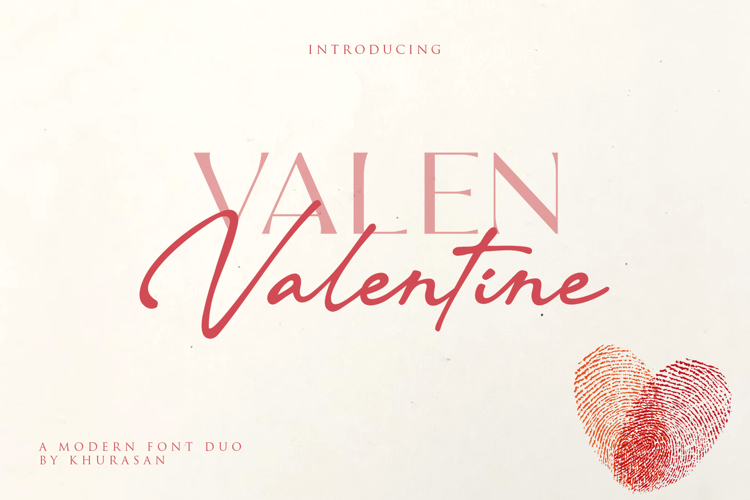 Preview of Valen Valentine Serif Font