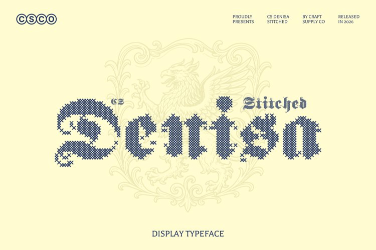 Preview of CS Denisa Stitched Font