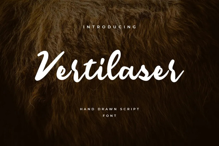 Preview of Vertilaser Cursive Cute Calligr Font