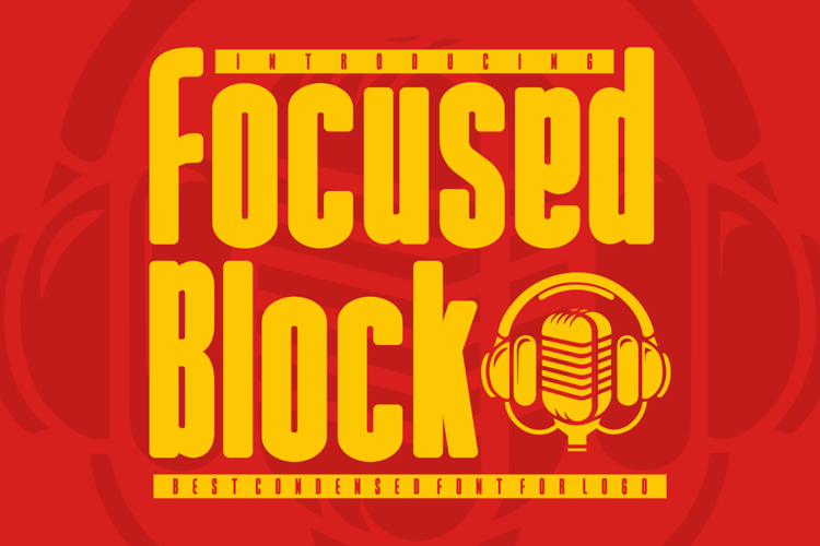 Preview of Focused Block Font