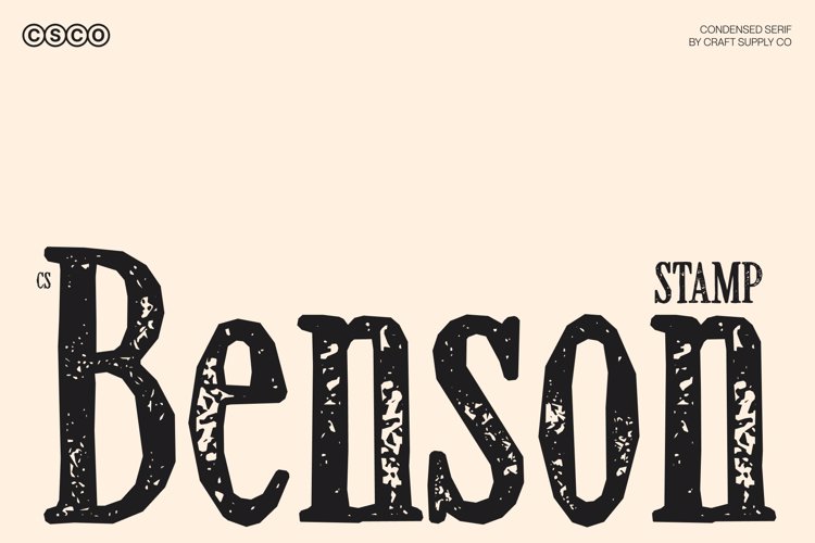 Preview of CS Benson Stamp Font