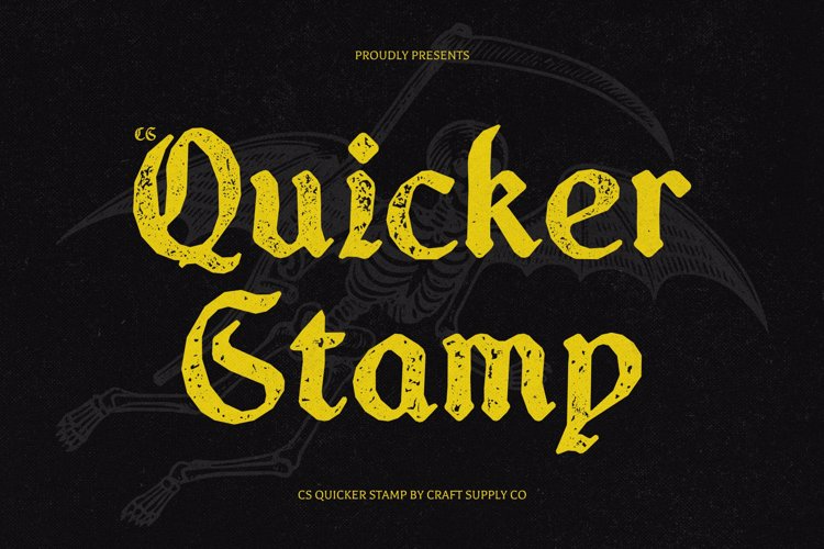 Preview of CS Quicker Stamp Font