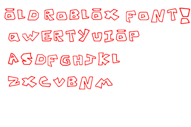 Old Roblox Font