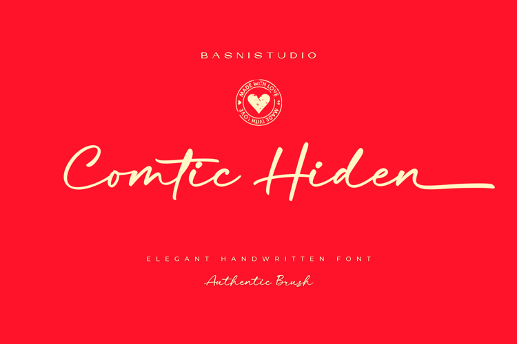 Preview of Comtic Hiden Font
