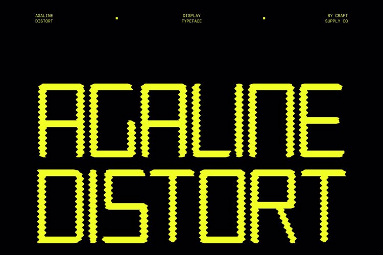 Preview of Agaline Distort Font