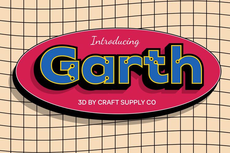 CS Garth 3D Font