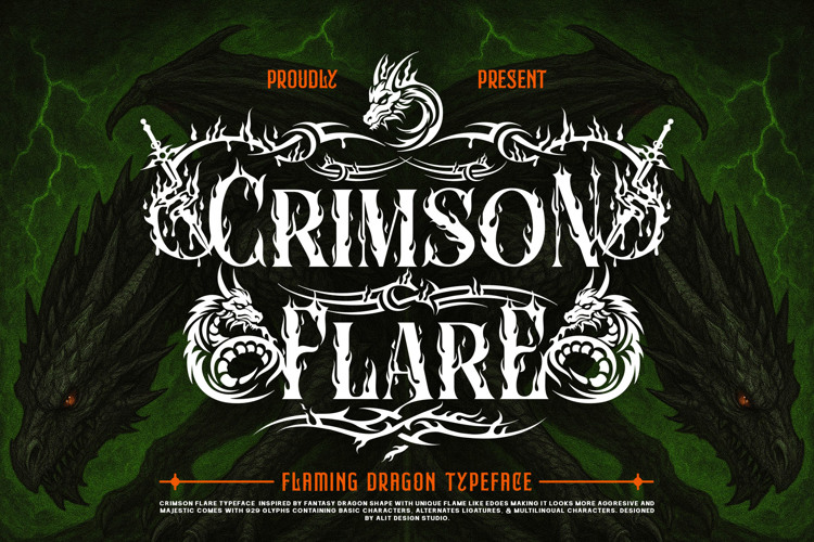 Preview of Crimson Flare Font