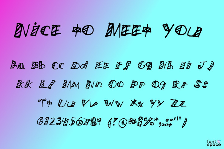 Nice To Meet You Font Banana Jim FontSpace