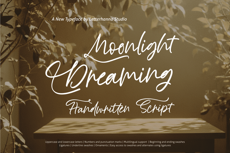 Preview of Moonlight Dreaming Font