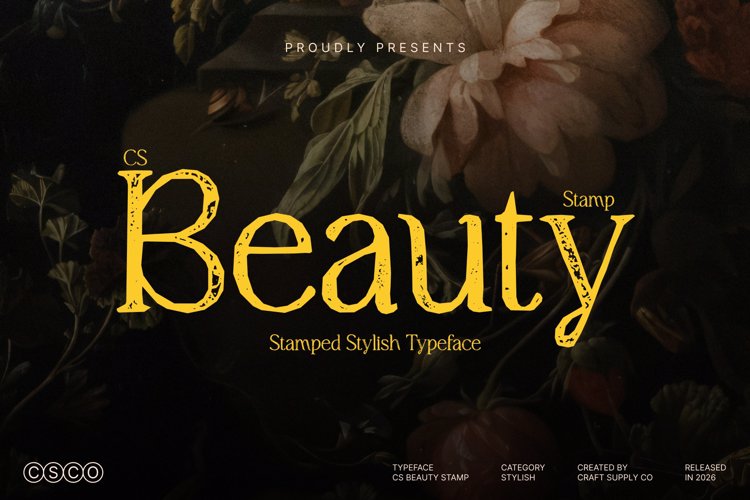 Preview of CS Beauty Stamp Font