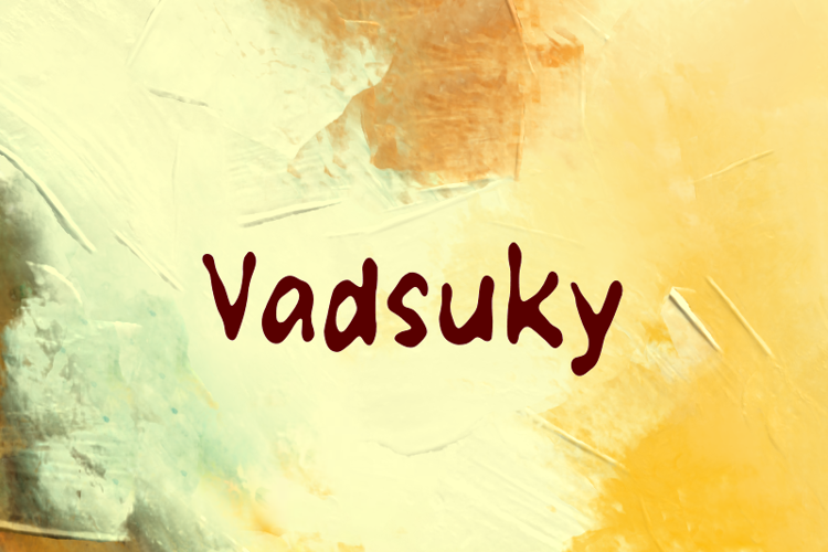 Preview of v Vadsuky Font