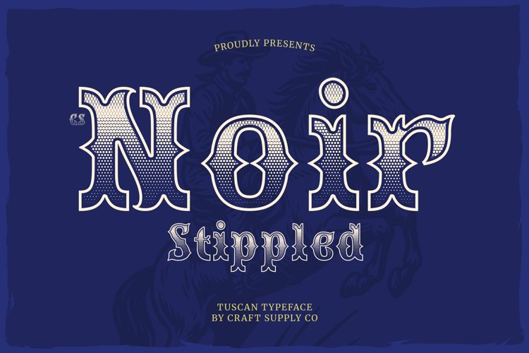 Preview of CS Noir Stippled Font