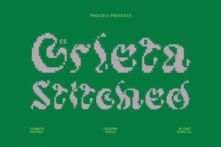 Preview of CS Orleta Stitched Font