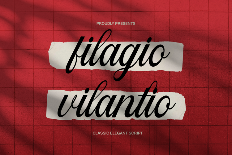 Preview of Filagio Vilantio Font