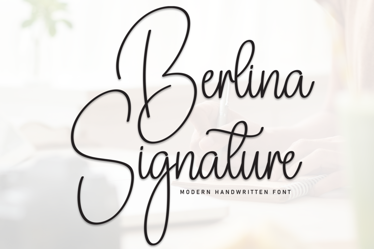 Preview of Berlina Signature Font
