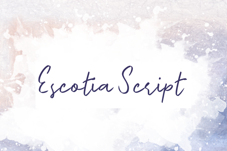 e Escotia Script Font