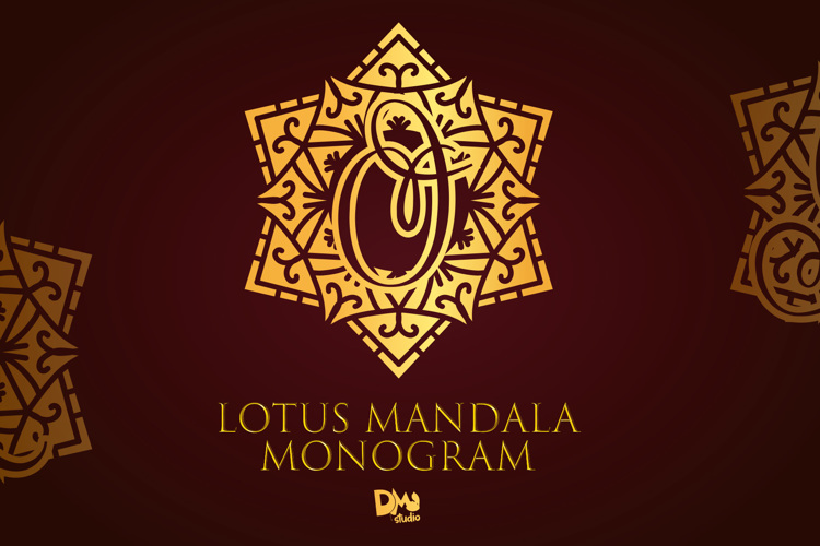 Lotus Mandala Monogram Font