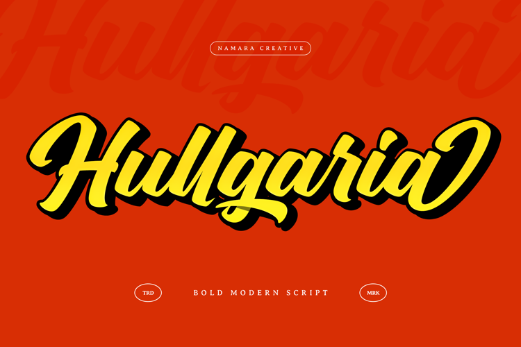 Preview of Hullgaria Font