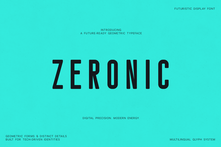 Preview of Zeronic Font